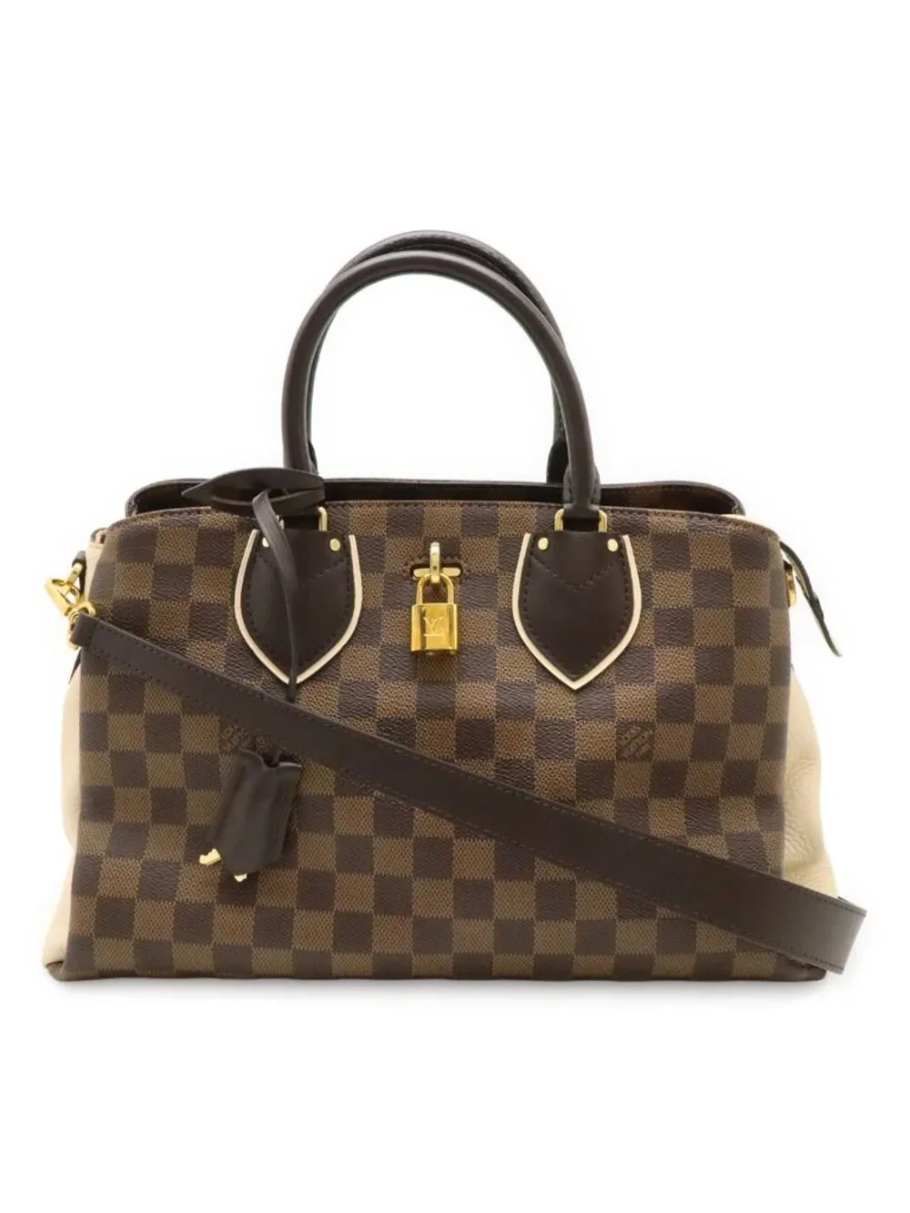 Louis Vuitton Damier Normandy Shoulder Bag 2-Way Brown Cream